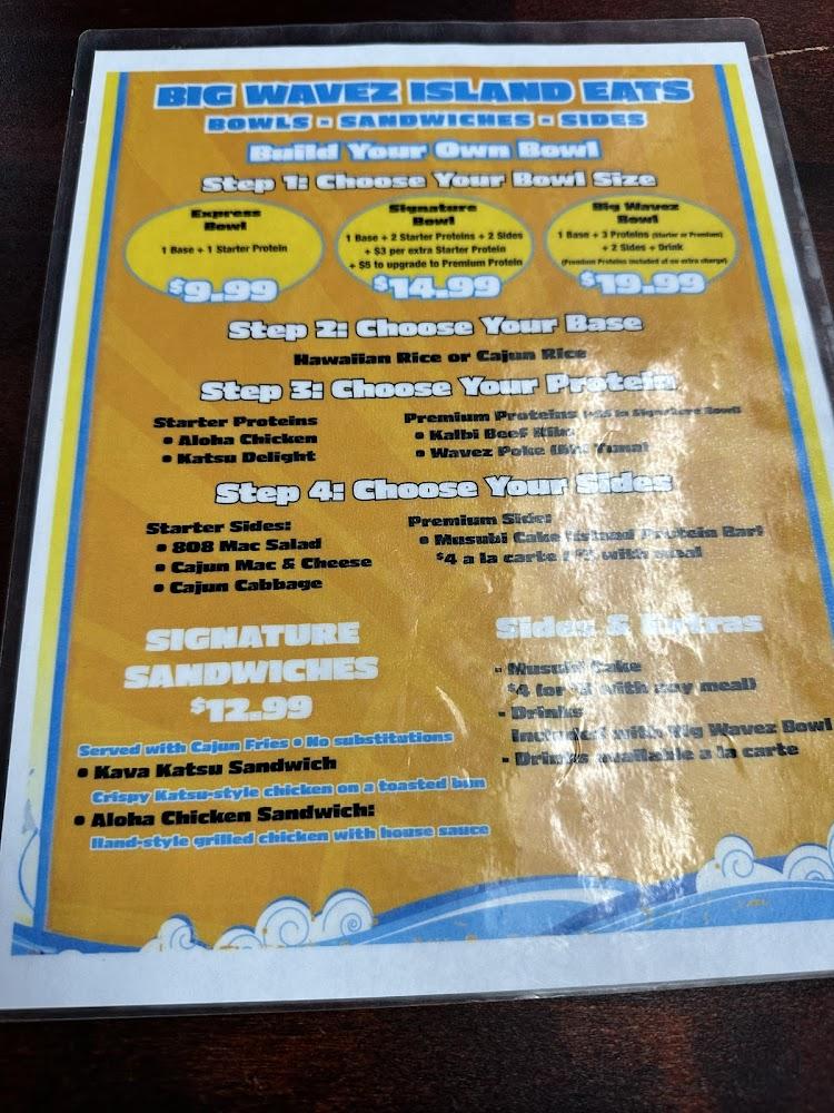 Wavez Food Hawaiian-Cajun Menu image 4